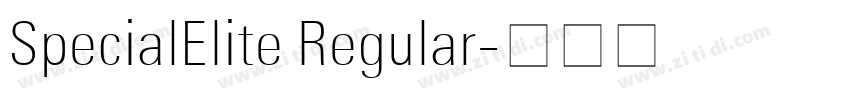 SpecialElite Regular字体转换